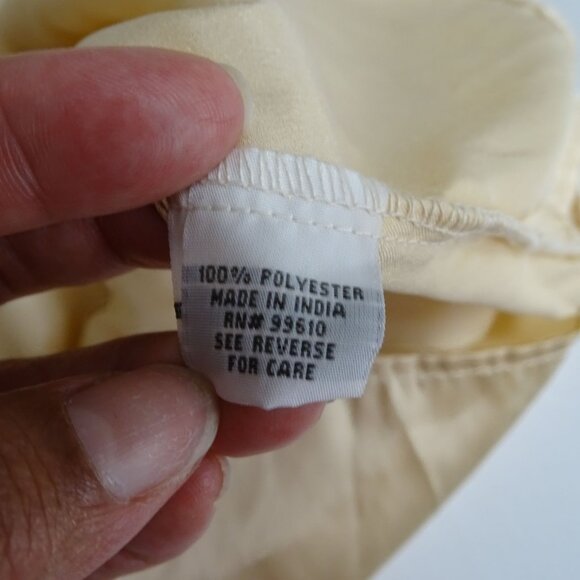 Tramp Tan Puff Sleeve Dress Women Size M Above Knee Ties at Waist - Picture 4 of 8